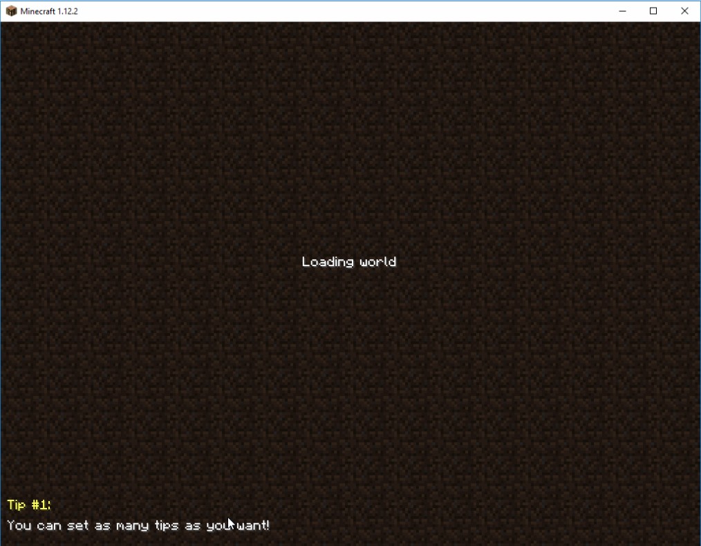 《我的世界》在加载世界过程中显示文字MOD