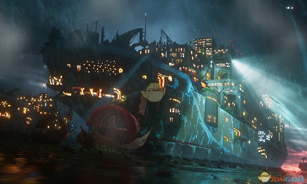 《Wallpaper Engine》像素风巨型油轮动态壁纸