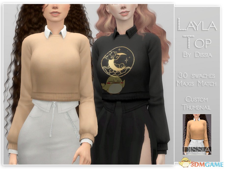 《模拟人生4》女性简洁的舒适毛衣MOD