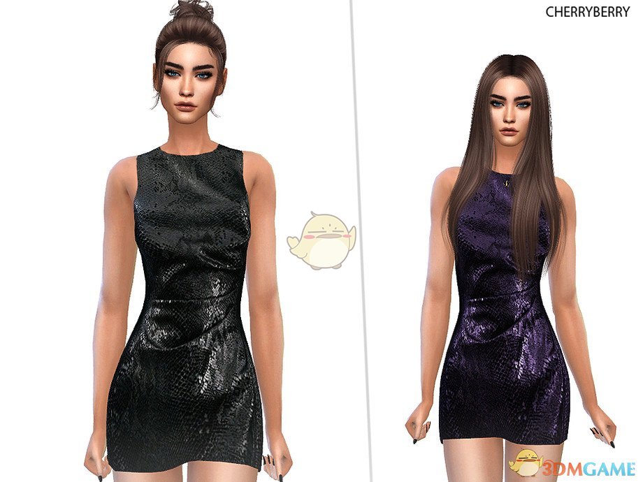 《模拟人生4》精致蛇皮连衣裙MOD