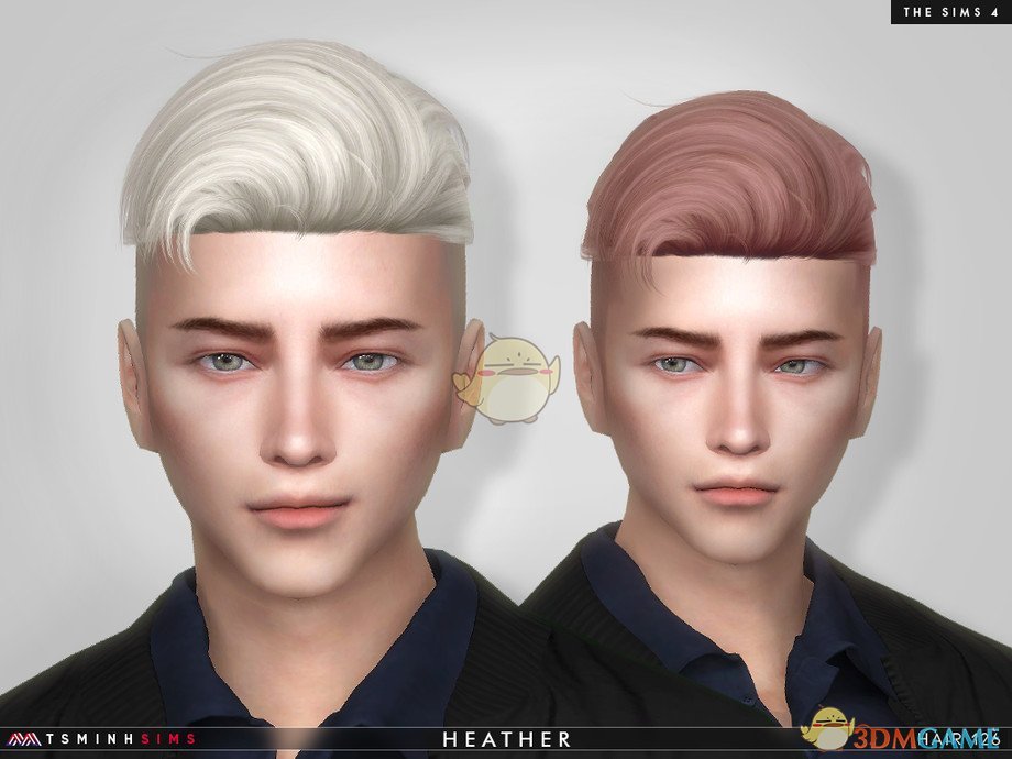 《模拟人生4》男士斜刘海短发MOD