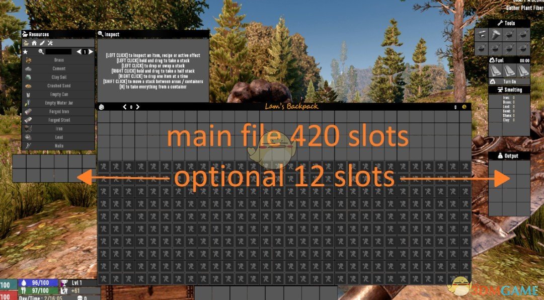 《七日杀》420格背包MOD