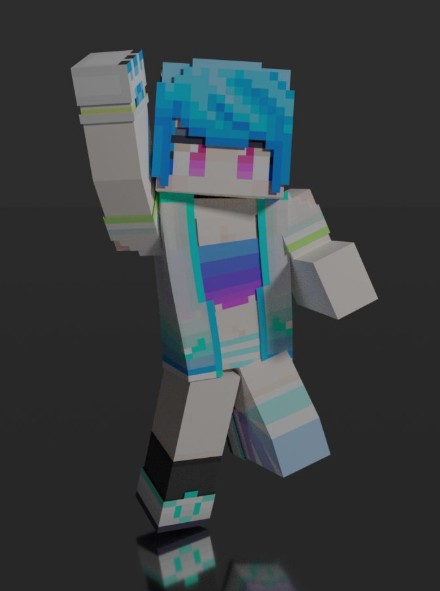 《我的世界》活力胖次少女皮肤MOD