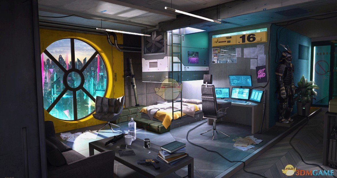 《Wallpaper Engine》Cyberpunk女孩的房间动态壁纸