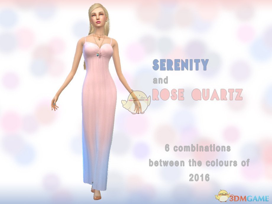 《模拟人生4》女性的渐变色连衣裙MOD