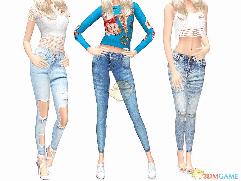 《模拟人生4》多款式女性牛仔裤MOD