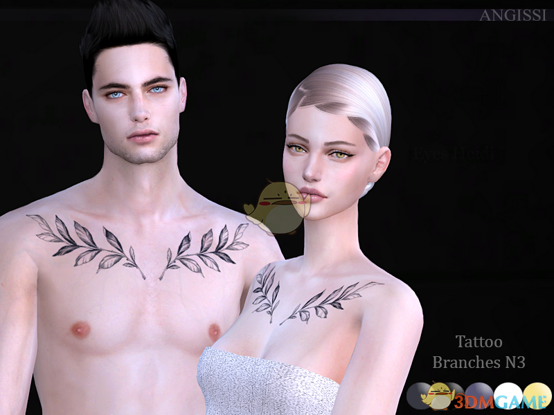 《模拟人生4》精致树叶纹身MOD