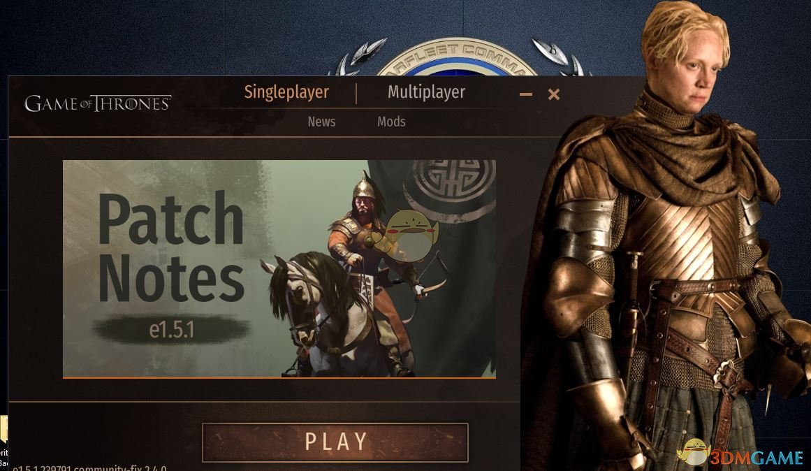 《骑马与砍杀2》权利的游戏启动界面MOD