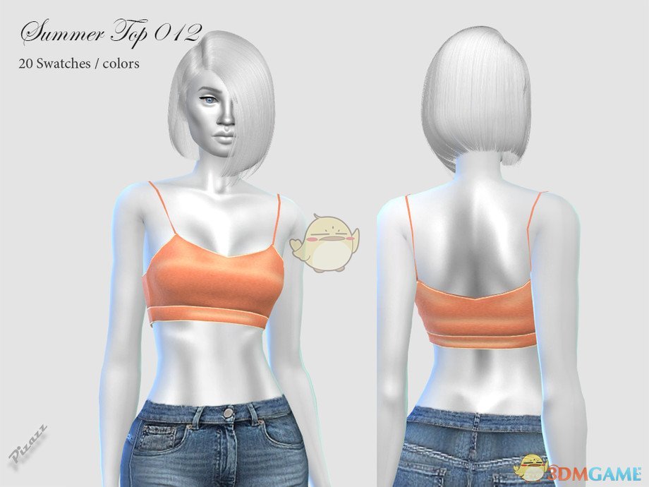 《模拟人生4》夏季吊带皮质上衣MOD