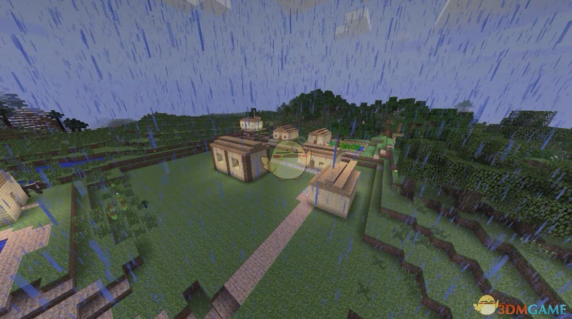 《Wallpaper Engine》我的世界雨中村庄动态壁纸
