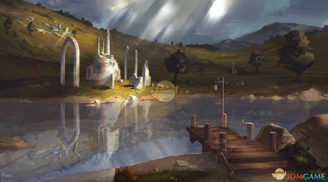 《Wallpaper Engine》湖边的破败小遗迹动态壁纸