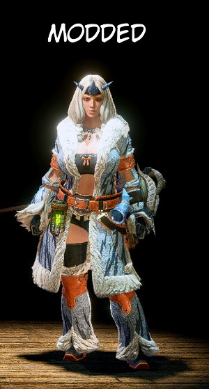 《怪物猎人：世界》黑色内衣霜雪麒麟套装MOD