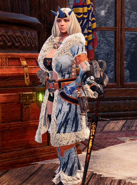 《怪物猎人：世界》黑色内衣霜雪麒麟套装MOD