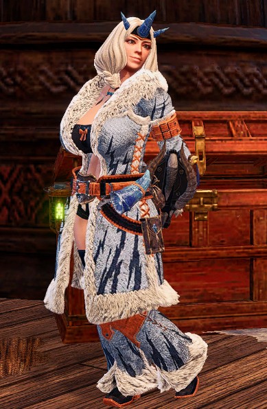 《怪物猎人：世界》黑色内衣霜雪麒麟套装MOD