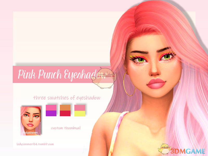 《模拟人生4》女性鲜艳双色眼影MOD