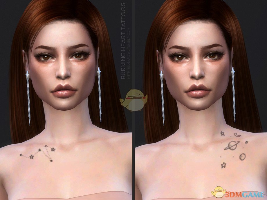 《模拟人生4》多款天文纹身MOD