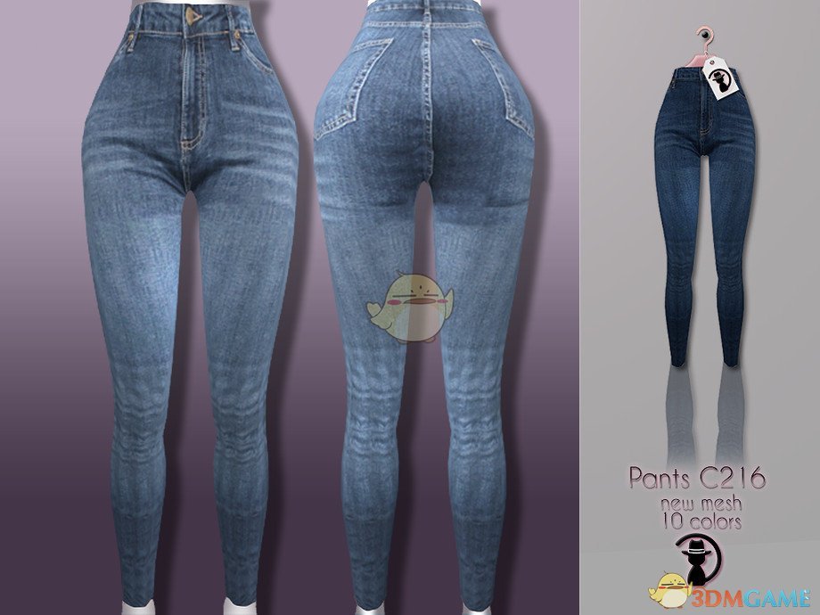 《模拟人生4》女性简洁的紧身牛仔裤MOD