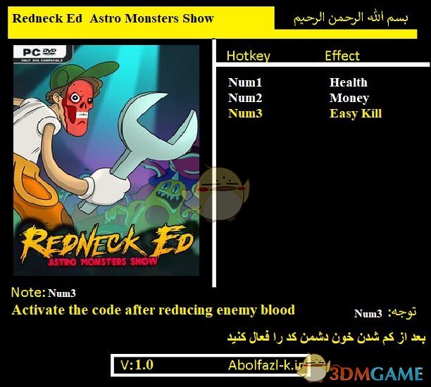 《红脖子艾德：太空怪兽秀》v1.0三项修改器[Abolfazl]