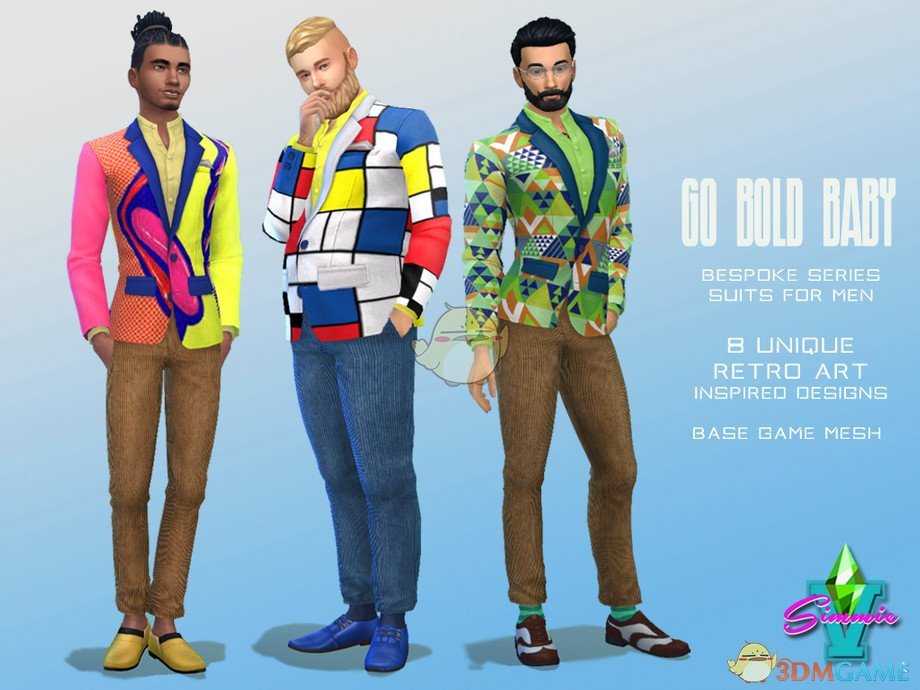 《模拟人生4》男士彩色西装MOD