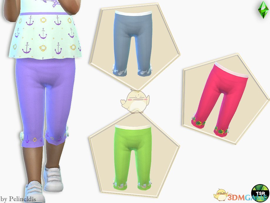 《模拟人生4》幼儿紧身九分裤MOD