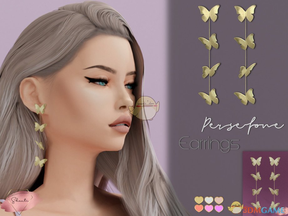 《模拟人生4》精致的蝴蝶耳环MOD