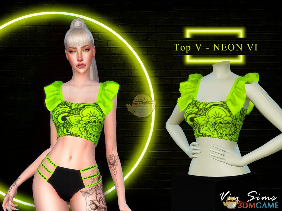 《模拟人生4》绿色莲花上衣MOD