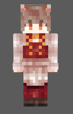 《我的世界》传统秋装少女皮肤MOD