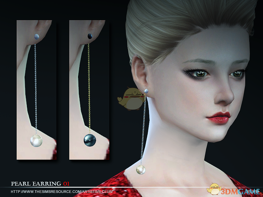 《模拟人生4》圆珠长链耳环MOD