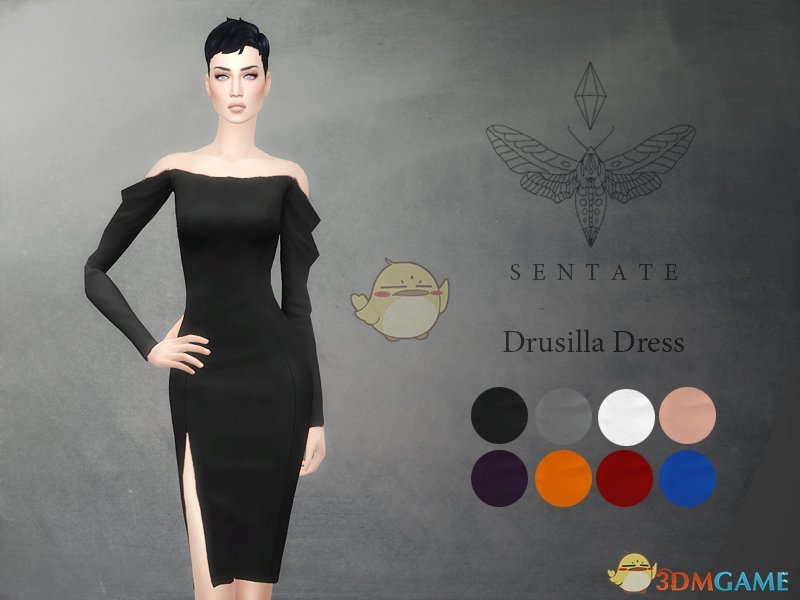 《模拟人生4》女性性感开叉晚礼服MOD