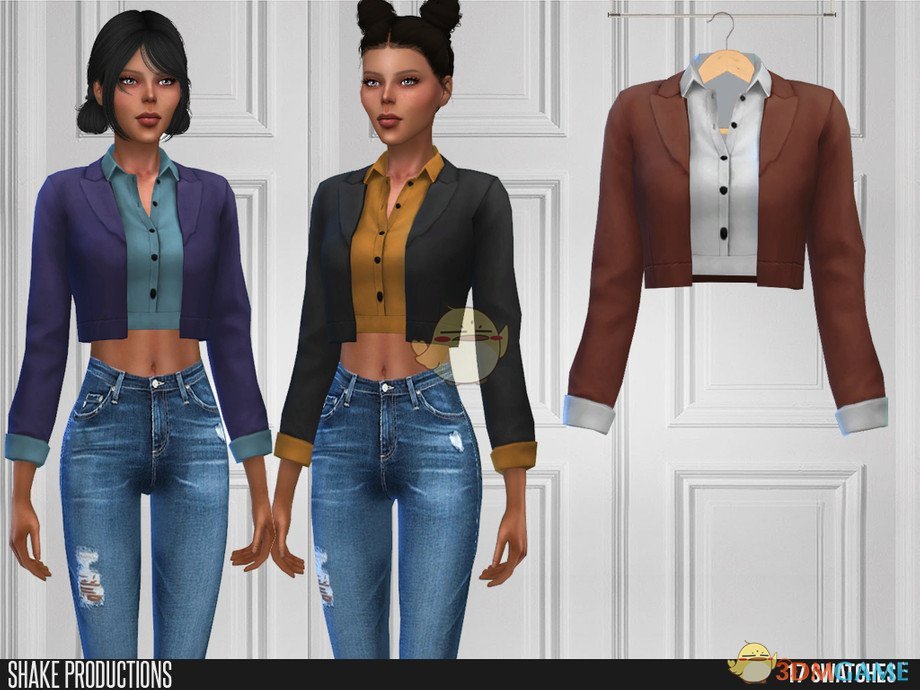 《模拟人生4》女性商务风格上衣外套MOD