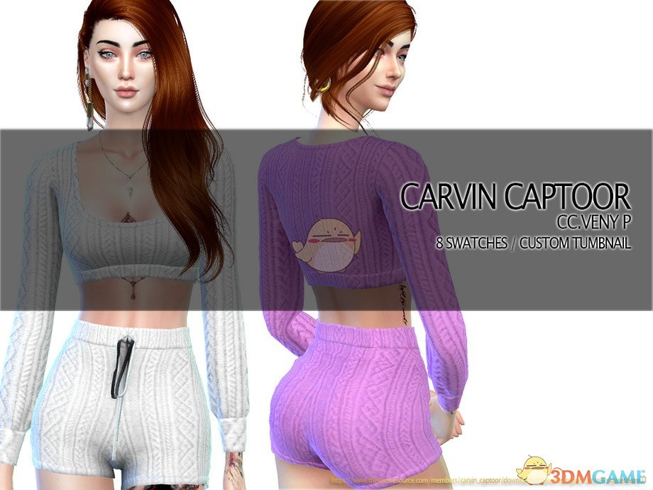 《模拟人生4》女性的时尚简洁毛裤MOD