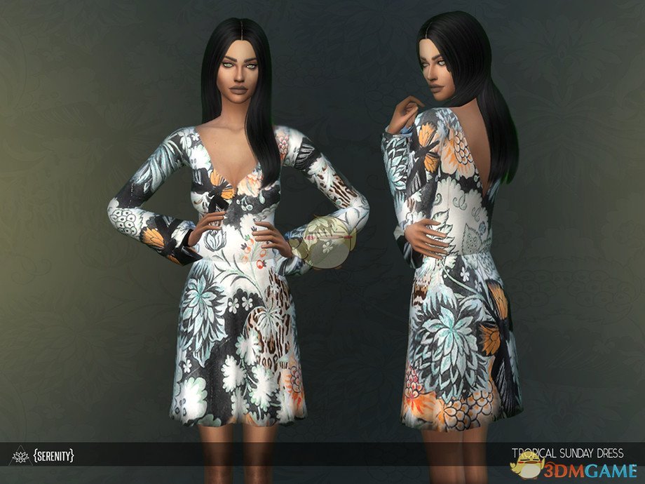 《模拟人生4》女性热带风格礼服MOD