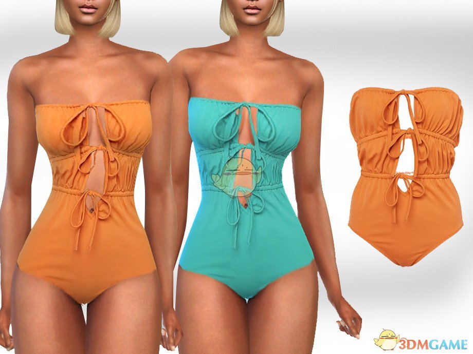 《模拟人生4》女性褶皱系带泳装MOD