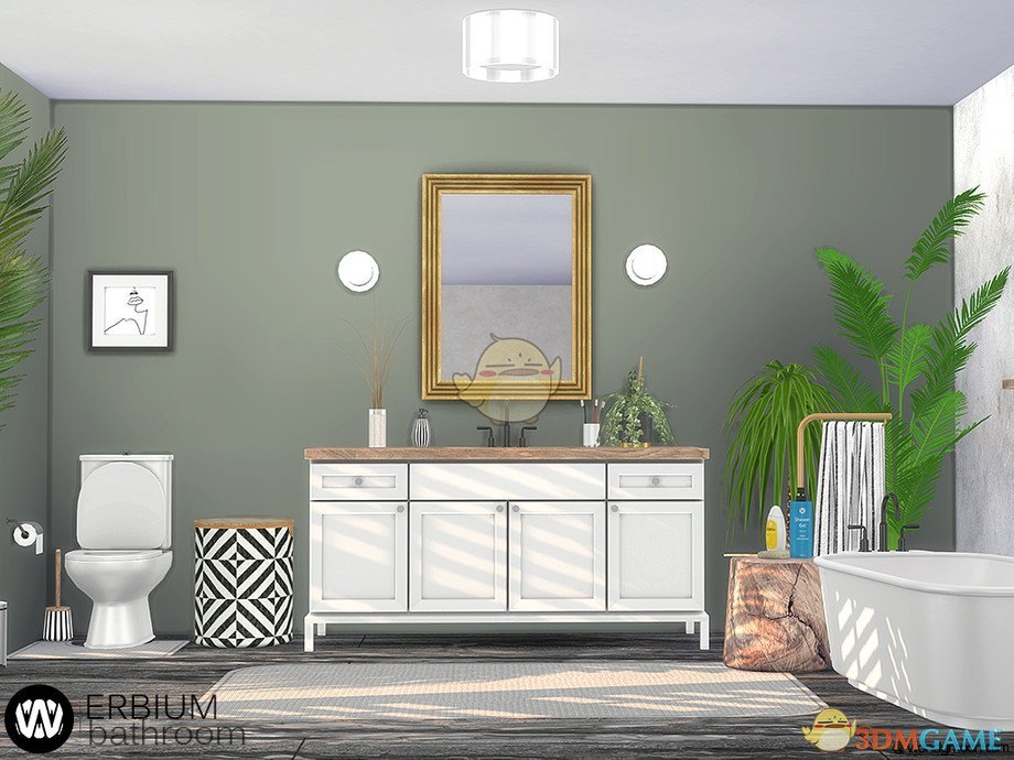 《模拟人生4》现代简洁浴室家具MOD