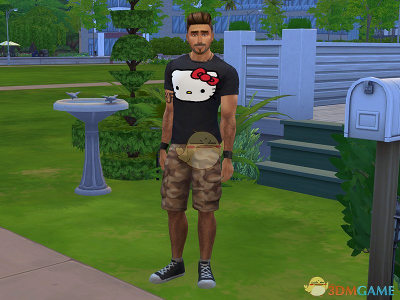 《模拟人生4》男性Hello Kitty上衣MOD