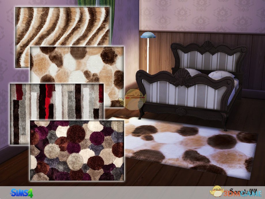 《模拟人生4》兽皮风格地毯MOD