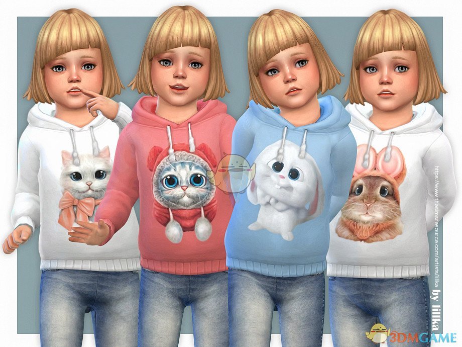 《模拟人生4》女孩可爱小动物毛衣MOD