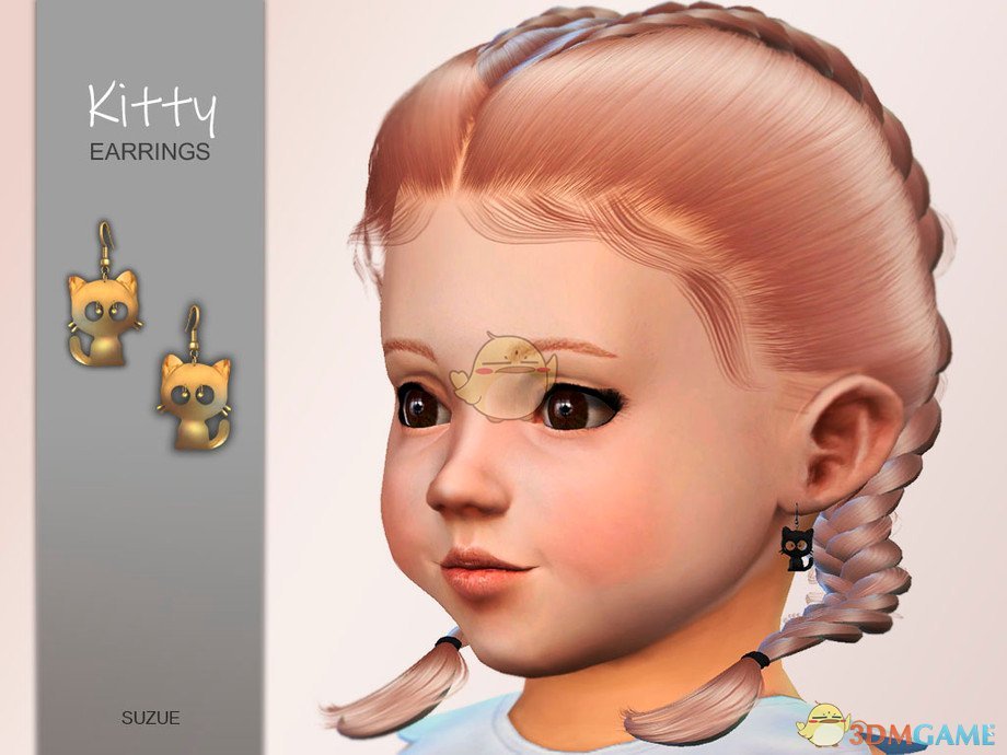 《模拟人生4》猫咪幼儿耳环MOD