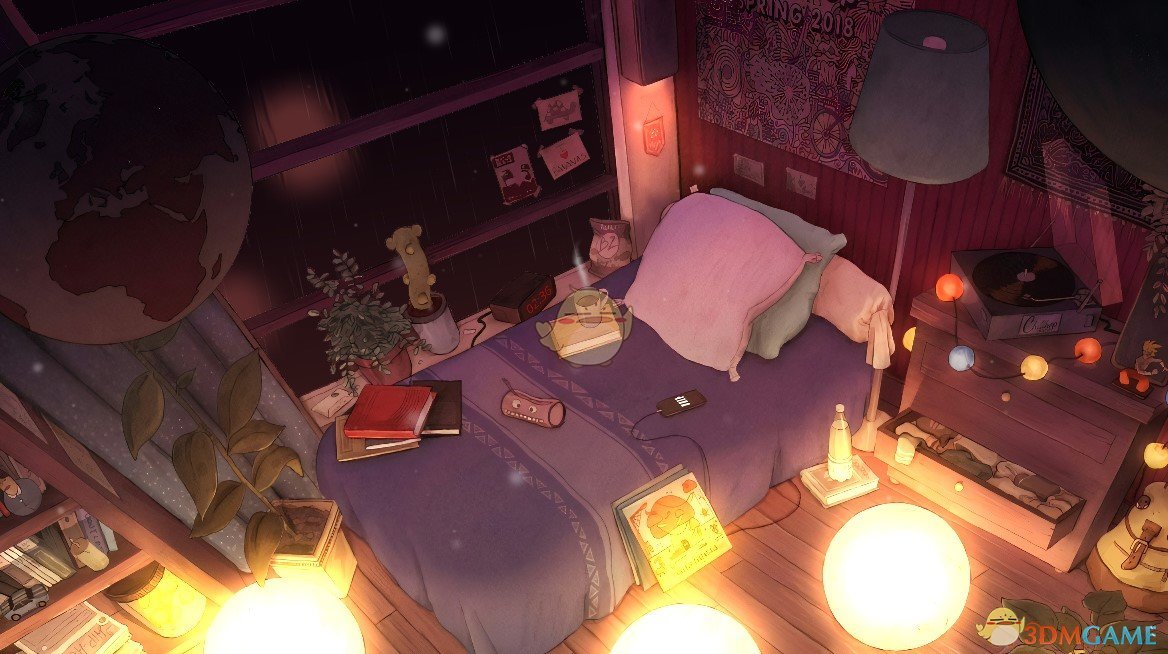 《Wallpaper Engine》温馨杂乱的小房间动态壁纸