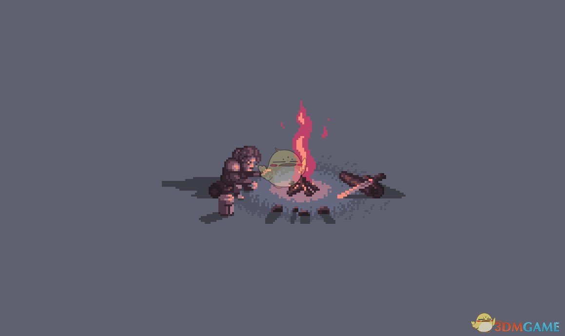 《Wallpaper Engine》像素风冒险者的篝火小营地动态壁纸