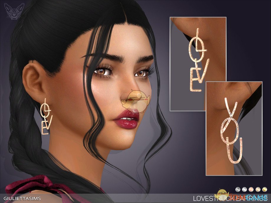 《模拟人生4》英文字母耳环MOD