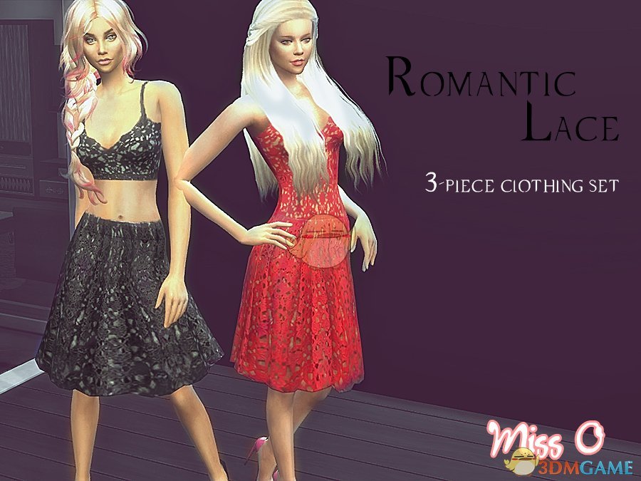 《模拟人生4》浪漫蕾丝连衣裙MOD