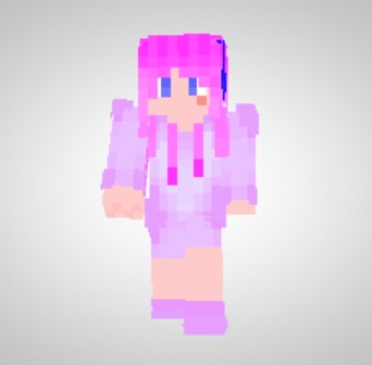 《我的世界》粉发夜影少女皮肤MOD