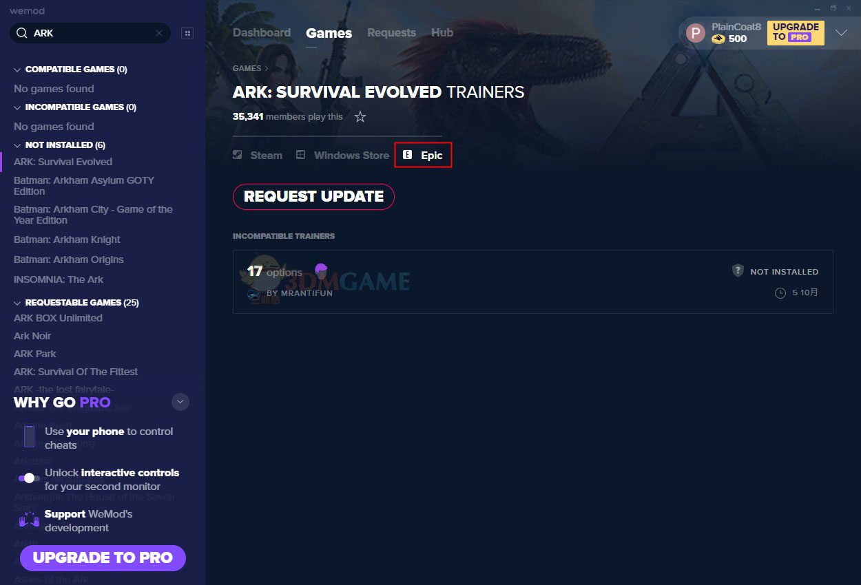 《方舟：生存进化》v2020.10.09十七项修改器[MrAntiFun][Epic]
