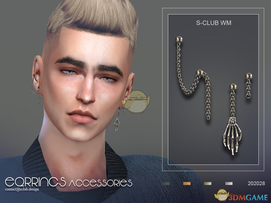 《模拟人生4》骷髅手链条耳环MOD