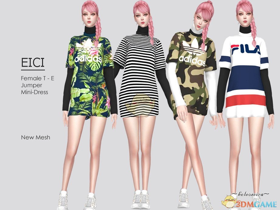 《模拟人生4》女士高领t恤MOD