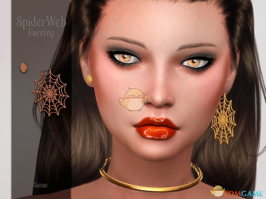 《模拟人生4》完整蜘蛛网耳环MOD