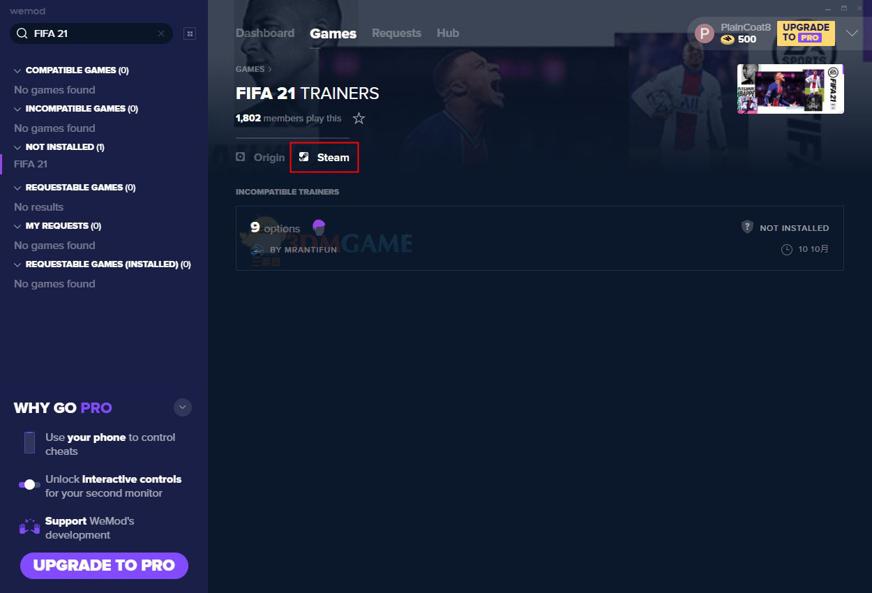 《FIFA 21》v2020.11.12九项修改器[MrAntiFun][Steam]