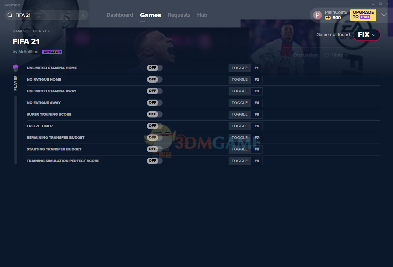 《FIFA 21》v2020.11.12九项修改器[MrAntiFun][Origin]