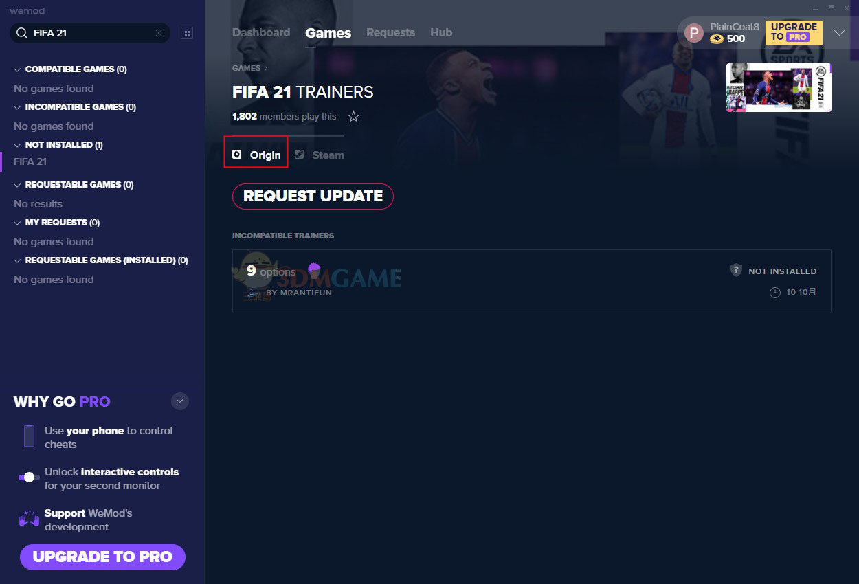 《FIFA 21》v2020.11.12九项修改器[MrAntiFun][Origin]